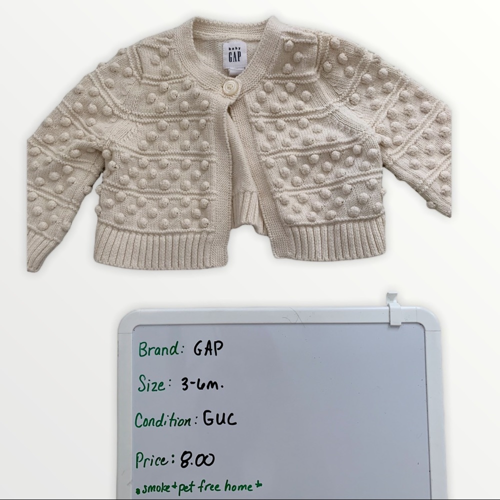 baby gap pom dot cardigan